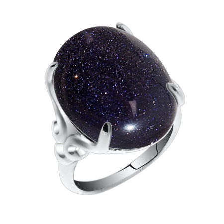 Купить оптом кольцо из серебра с синтетическим авантюрином 1340360112-8 от Krasnoe