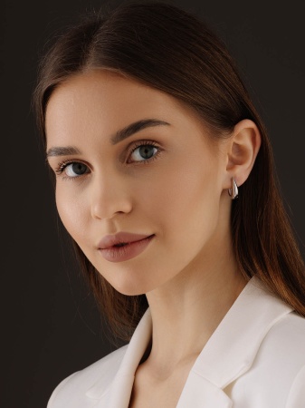 Купить оптом серьги из серебра без вставок 2340401270 от Krasnoe