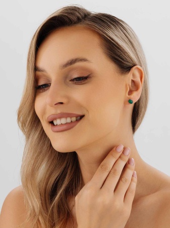 Купить оптом пусеты из серебра с агатами 2340392321-60 от Krasnoe