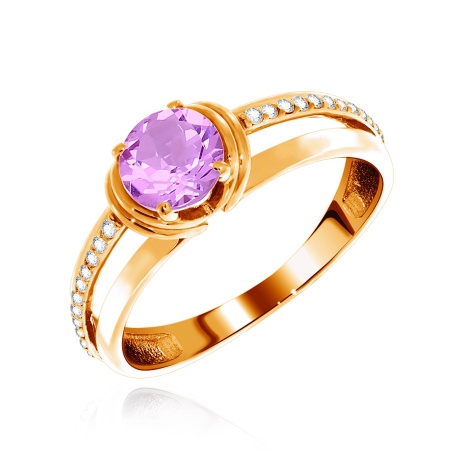 Купить оптом кольцо из серебра с аметист 1320790995 от Krasnoe