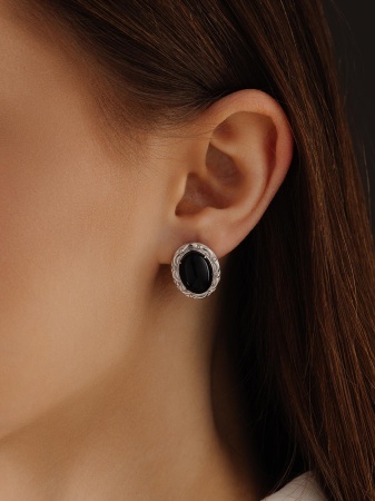 Купить оптом серьги из серебра с агатами 2340395116-20 от Krasnoe