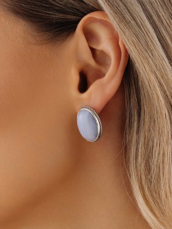 Купить оптом серьги из серебра с агатами 2310396358-84 от Krasnoe