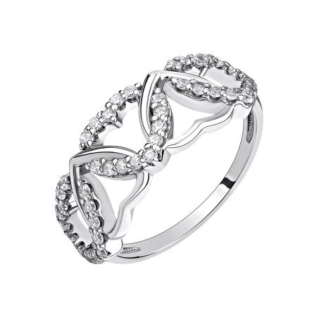 Оптом кольцо из серебра с фианитами 1340204845л цена от Krasnoe Купить оптом кольцо из серебра с фианитами 1340204845л от Krasnoe