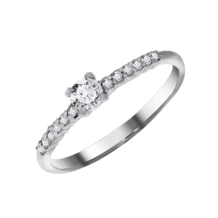 Купить оптом кольцо из серебра с фианитами 1340200209 от Krasnoe