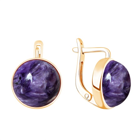 Купить оптом серьги из серебра с чароитами 2320461876 от Krasnoe