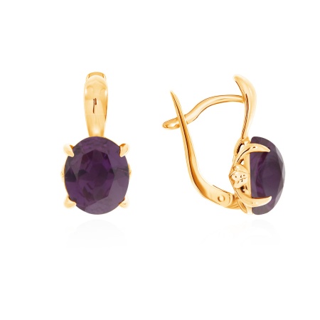 Купить оптом серьги из серебра с натуральными корундами 2320220376-1-90 от Krasnoe