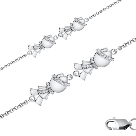 Купить оптом браслет из серебра с фианитами 4340200402-17 от Krasnoe