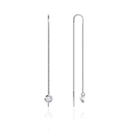 Купить оптом серьги из серебра с фианитами 2340200759 от Krasnoe