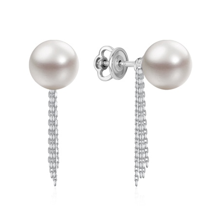 Купить оптом пусеты из серебра с жемчугами 2340244330-9 от Krasnoe