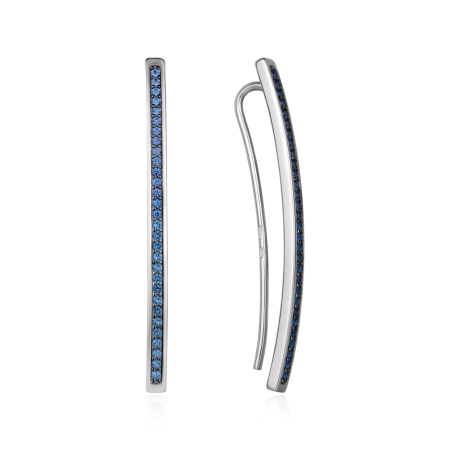 Купить оптом серьги из серебра с ситаллами 2348С36482л-83 от Krasnoe