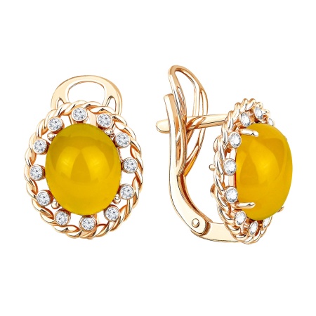 Купить оптом серьги из серебра с агатами и фианитами 2320390973л-50 от Krasnoe