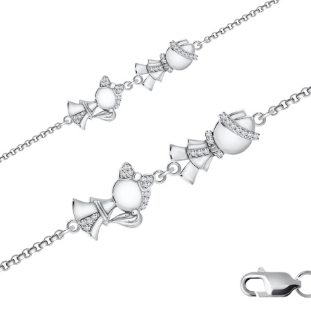 Купить оптом браслет из серебра с фианитами 4340200404-19 от Krasnoe