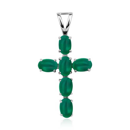 Купить оптом подвеска из серебра с агатами 3340396352-60 от Krasnoe