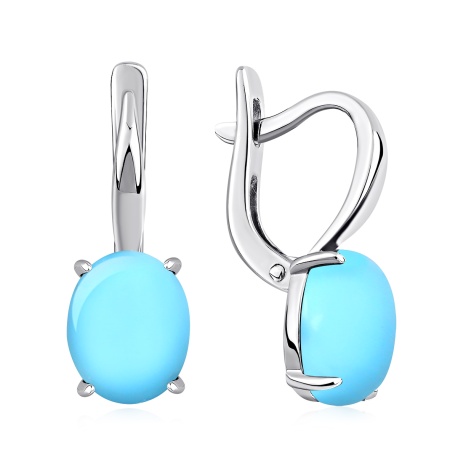 Купить оптом серьги из серебра с бирюзой 2340311834 от Krasnoe