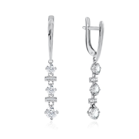 Купить оптом серьги из серебра с фианитами 2340201109л от Krasnoe