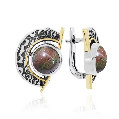 Купить оптом серьги из серебра с яшмой 2317302390 от Krasnoe