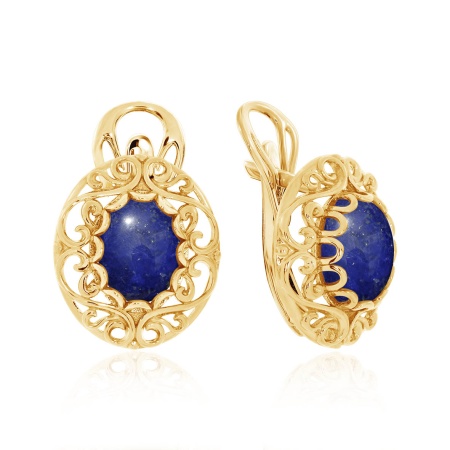 Купить оптом серьги из серебра с лазуритами 2320472115 от Krasnoe