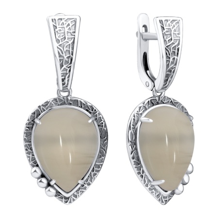 Купить оптом серьги из серебра с агатами 2310395788-21 от Krasnoe