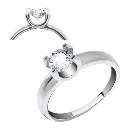 Купить оптом кольцо из серебра с фианитом 1340200050 от Krasnoe