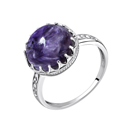 Купить оптом кольцо из серебра с чароитом 1340461967 от Krasnoe