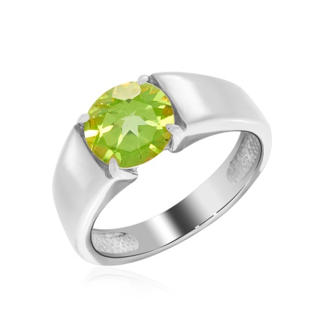 Купить оптом кольцо из серебра с хризолитом 1340131118 от Krasnoe