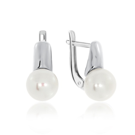 Купить оптом серьги из серебра с жемчугами 2340051392-1 от Krasnoe