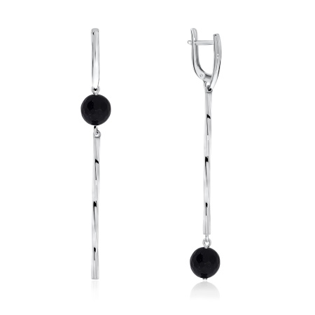 Купить оптом серьги из серебра с синтетическими авантюринами 2340360723-80 от Krasnoe