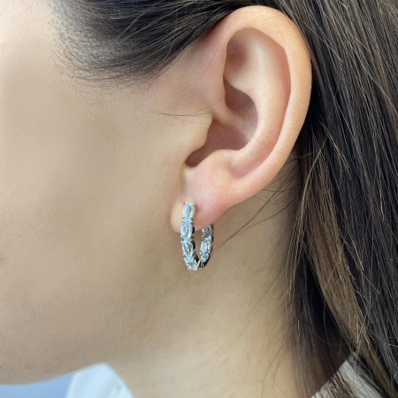 Купить оптом серьги из серебра с топазами 2340071182 от Krasnoe