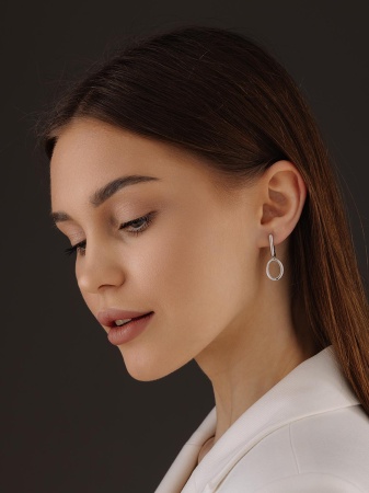 Купить оптом серьги из серебра без вставок 2340405306 от Krasnoe