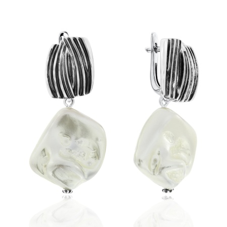 Купить оптом серьги из серебра с жемчугами 2310244376 от Krasnoe