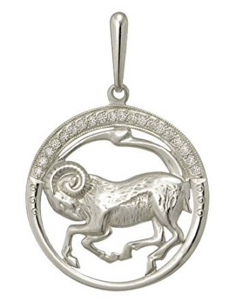 Купить оптом подвеска из серебра с фианитом 3200036006 от Krasnoe