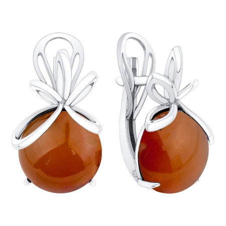 Купить оптом серьги из серебра с сердоликами 2340685807 от Krasnoe