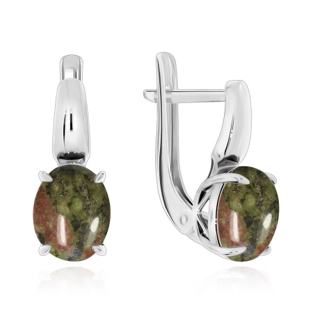 Купить оптом серьги из серебра с яшмой 2340300045 от Krasnoe