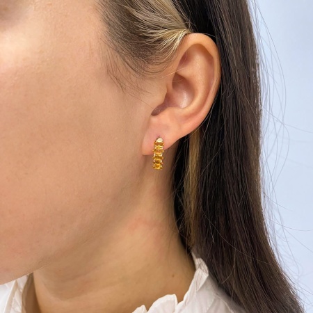 Купить оптом серьги из серебра с цитринами 2320111724 от Krasnoe