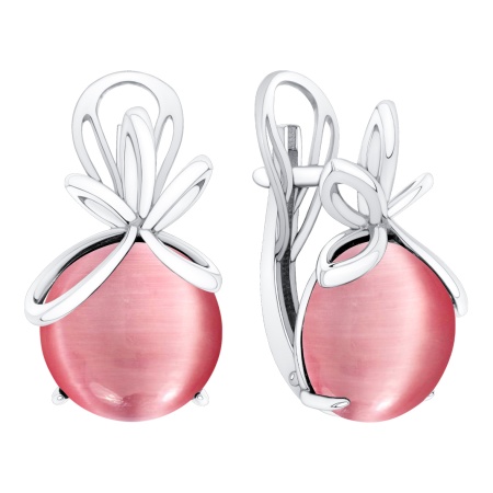 Купить оптом серьги из серебра с имитацией кошачьего глаза 2340265807-30 от Krasnoe