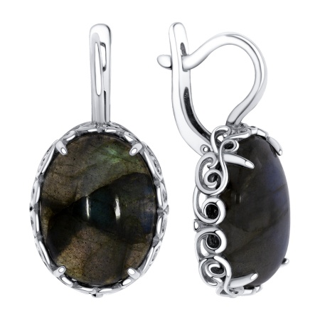 Купить оптом серьги из серебра с лабрадоритами 2340Л05712 от Krasnoe