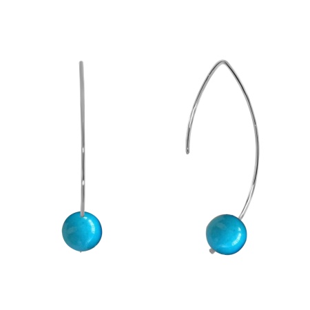 Купить оптом серьги из серебра с бирюзой 2340271063 от Krasnoe