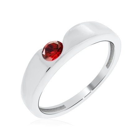 Купить оптом кольцо из серебра с гранатом 1340151468 от Krasnoe