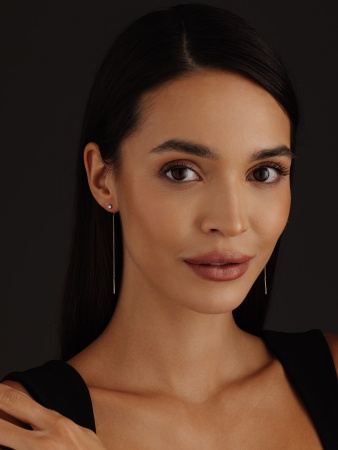 Купить оптом серьги из серебра с фианитами Ц340200325-1 от Krasnoe