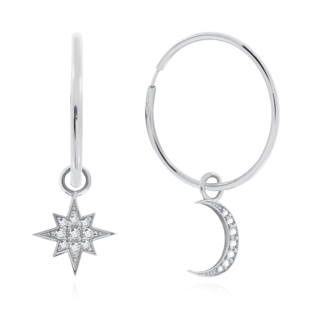 Купить оптом серьги из серебра с фианитами 2340202823л от Krasnoe