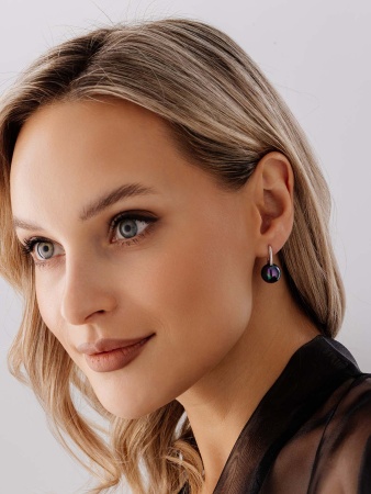 Купить оптом серьги из серебра с жемчугами 2340244318-80 от Krasnoe