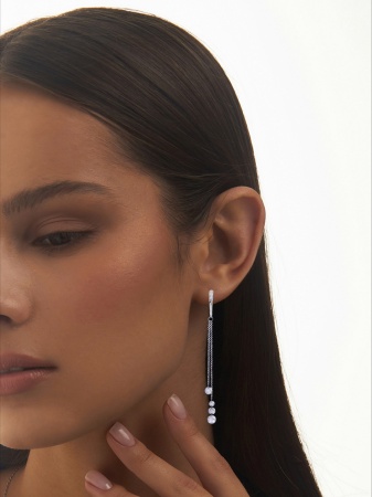 Купить оптом серьги из серебра с фианитами 2340200635-9 от Krasnoe