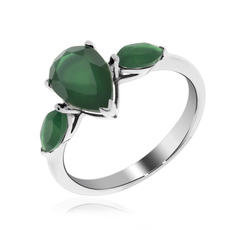 Купить оптом кольцо из серебра с агатами 1340391808-60 от Krasnoe