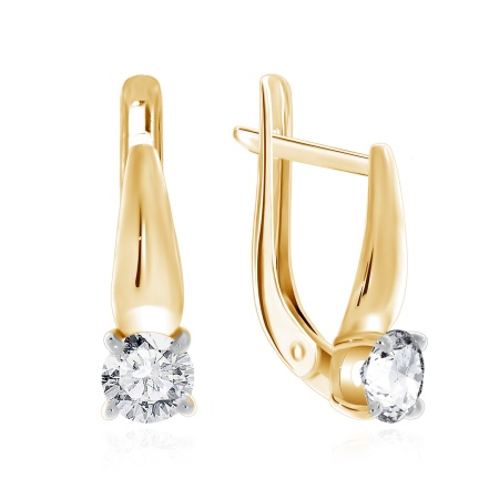 Купить оптом серьги из серебра с фианитами 2329200257 от Krasnoe