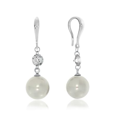Купить оптом серьги из серебра с жемчугом 2340240607 от Krasnoe