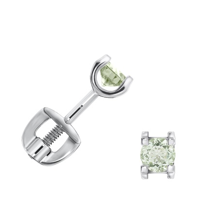 Купить оптом пусеты из серебра с фианитами П340202130-68 от Krasnoe