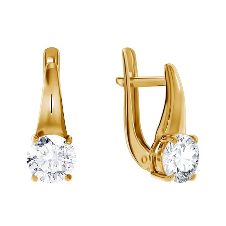 Купить оптом серьги из серебра с фианитами 2320200254 от Krasnoe