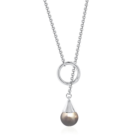 Купить оптом колье из серебра с жемчугом 8340240868-75-43 от Krasnoe