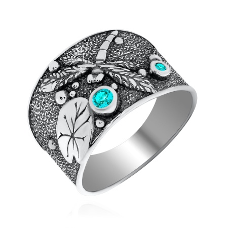 Купить оптом кольцо из серебра с ситаллами 1310881767-78 от Krasnoe