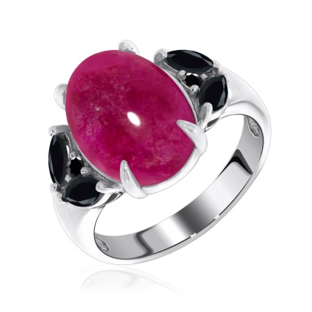 Купить оптом кольцо из серебра с агатом и фианитами 1348390886-2-37 от Krasnoe